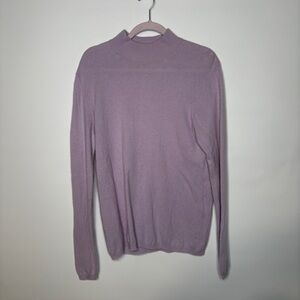 Neiman Marcus Cashmere Mock Neck Sweater Lilac Purple Size XL
